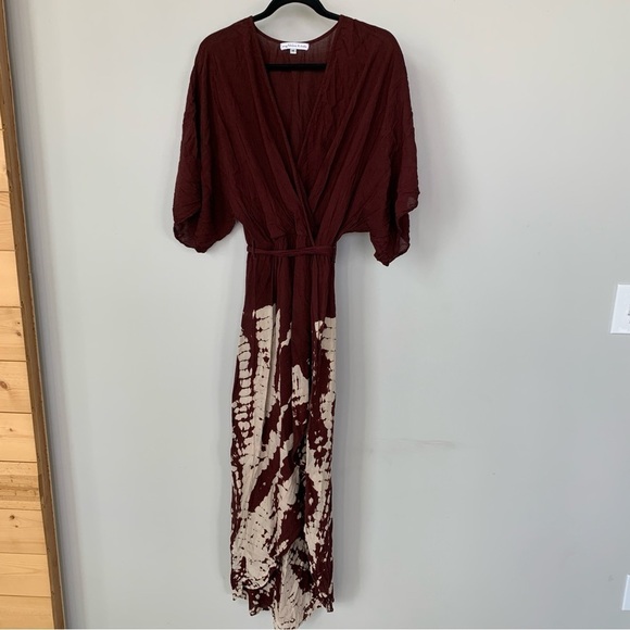 Young Fabulous & Broke Tie Dyed Faux Wrap Dress Size M - Picture 1 of 9
